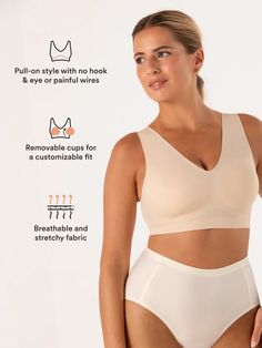 Truekind® Everyday Comfort V-Neck Bralette Black Friday In July, Support Bras, Natural Shapes, Everyday Style, Stretchy Fabric, Easy Wear, Upper Body, Shapewear, Labour Day