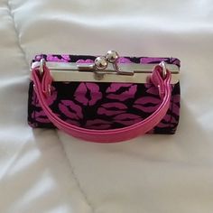 Change Purse, Pink/Black Change Purse, Black Color, Mini Bag, Black Pink, Bag Lady, Pink, Women Shopping, Black, Color