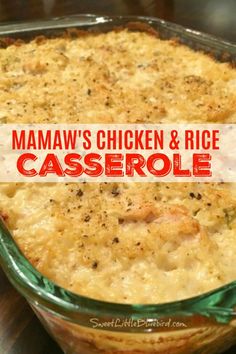 Easy Chicken And Rice Casserole, Chicken And Rice Casserole, Easy Chicken And Rice, Favorite Casseroles, Chicken Rice Casserole, Yummy Casseroles, Chicken And Rice, Think Food, Rice Casserole