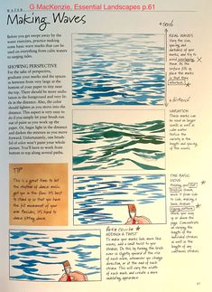 an article about making waves is shown in the book's title page, with instructions on how to use it