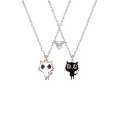 PRICES MAY VARY. Design Style:Cute dog cat friendship necklace for 2 teen girls, magnetic love heart matching necklace, dog puppy pendant necklace, black white cat kitty necklace, best friend BFF necklace for women men. Material: Stainless Steel Chain .Non-toxic, harmless, lightweight, not easy to slip off, long-term and skin contact is not allergic. Size:Chain Length: 60 cm. Use Occasion : As a gifts for women men- Perfect Anniversary gift or Birthday gift for Mom, daughter, Granddaughter, Aunt Cute Black Heart-shaped Necklaces, Cute Black Heart-shaped Necklace, Cute Black Heart Necklace, Cute Black Necklace For Valentine's Day, Cute Black Jewelry With Charms, Black Heart-shaped Necklace For Friendship, Black Stainless Steel Jewelry For Best Friend Gift, Cute Metal Jewelry With Cat Design, Cute Black Hypoallergenic Jewelry