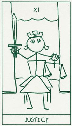 Stick Figure Tarot by Lar deSouza (1999) Tarot monocromático y minimalista basado en el tarot de Waite-Smith Stick Figures, Tarot Card, Tarot Decks