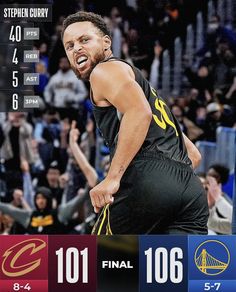 the basketball player is celebrating his team's win over the golden state warriors in game two