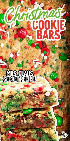 Christmas Bar Cookies Christmas Bar Cookies, Christmas Baking Easy, Christmas Cookie Bars, Cookie Bars Easy, Christmas Delights, Frozen Christmas, Holiday Sprinkles, Christmas Sprinkles, Cookie Bar