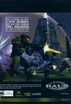 an advertisement for halo, the video game