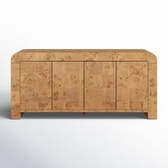 the sideboard is made out of wood and has four doors on one side, with two