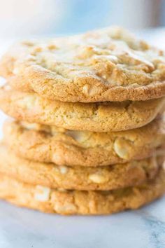 a stack of cookies sitting on top of each other