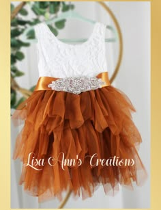 Burnt Orange Flower Girl Dress Sleeveless in Knee Length Burnt Orange Weddings Bridesmaid Dress, Orange Dress For Wedding, Orange Flower Girl Dress, Orange Flower Girl, Burnt Orange Wedding Theme, Dresses For Babies, Sleeveless Flower Girl Dresses, Jr Bridesmaid, Burnt Orange Weddings