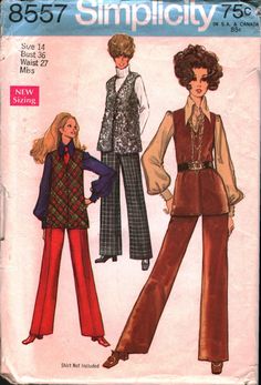 two women's pants and top sewing pattern