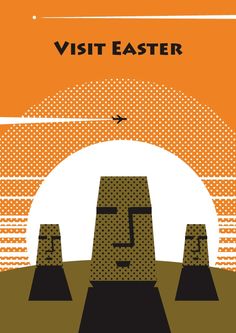 an orange and black poster with the words easter on it