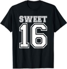 Sweet 16 Shirts, Sweet Tee, Tee Designs, 16 Birthday, 16th Birthday Gifts, Birthday Tshirts, Sweet 16 Birthday, Sweet Sixteen, 16th Birthday