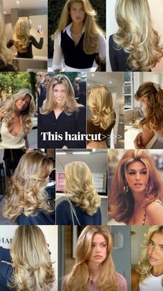 Long Layered Long Hair, 70s Woman Hairstyle, Voluminous 90s Hair, 90 S Layers, 90s Supermodel Layers, 70s Hair Inspo Long, Vintage Haircut For Long Hair, 90s Supermodel Hair Layers