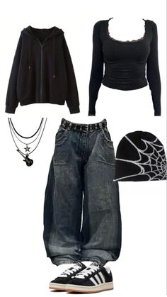 Cool Emo Outfits, Grunge Streetwear Outfits, Look Emo, Emo Style Outfits, Outfit Emo, Emo Outfit Ideas, Dark Y2k, Emo Fits