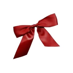 a red bow on a white background