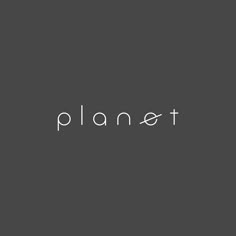 the word planet is written in white on a dark gray background with an image of a plane