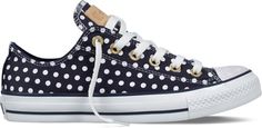 these scream her -coverse & polka dot- apparently she can never have too many.. Navy Blue Homecoming Dress, Sneakers Design, Dress Fabrics, All Stars Converse, Hand Painted Shoes, Michael Kors Outlet, Cute Sneakers, Closet Goals, Wedding Dress Fabrics