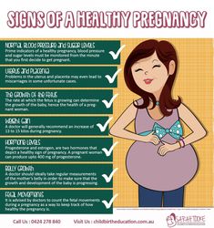 the signs of a healthy pregnant woman