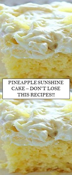 Sunshine Cake Recipe, Pineapple Sunshine Cake Recipe, Pineapple Sunshine Cake, Pineapple Cake Recipe, Pineapple Dessert, Pineapple Dessert Recipes, Sunshine Cake, Pineapple Desserts, Pineapple Recipes