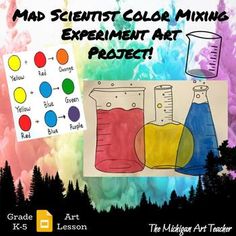 the mad scientist color mixing experiment art project