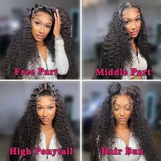 This Glueless Lace Wig is made with top quality and 100% human hair. It is easy to style, with deep wave and a 4x4 HD Lace closure for a natural, luxurious look with no glue needed. Enjoy a perfect fit with a "wear and go" look that is lightweight and comfortable. Product Details Brand: Ishow Hair Hair Material: 100% human hair from one donor Hair Color: Natural Black Color Texture: Deep Wave Length: 8-32 Inch Available Density: 150% And 180% and 250% Hairline: pre-plucked Can Be Dyed: yes, plea Wigs Deep Wave, Deep Wave Human Hair, Closure Wigs, Deep Wave Hairstyles, Colored Wigs, Lace Closure Wig, High Ponytails, Closure Wig, Human Hair Wig