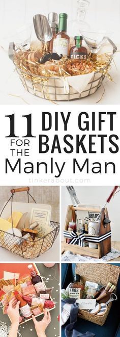 a basket filled with lots of different items and text that reads 11 diy gift for the