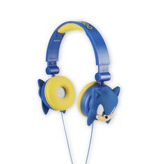 a pair of headphones that are shaped like sonic the hedgehog