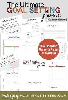 The Ultimate Goal Setting Planner for Couples Couple Planner, Goal Setting Planner, Goal Setting Printable, Communication In Marriage, Financial Motivation, Advice For Newlyweds, Intimacy In Marriage