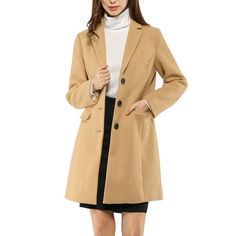 Be ultra-sophisticated and cozy in this warm coat, cut with a notched lapel and versatile pockets for a feminine chic longline silhouette. Dress up the trench coat for elegant chic look in Coffee Shop, Shopping, Work, Office, Business, Weekend Gathering, Formal, Outdoors in chilly cold winter. Layer over any outfit for an instantly chic finish. Measurement (in inches) International Size---Chest Girth--Waist Girth--Total Length--Shoulder--Sleeve Length XS-------36 1/4--------31 1/2--------33 1/2- Winter Long Coat, Fall Style Guide, Trendy Coat, Winter Overcoat, Booties Outfit, Warm Cardigan, Winter Outwear, Winter Trench Coat, Long Winter Coats