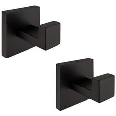 two black square wall mounted brackets with 2 pack