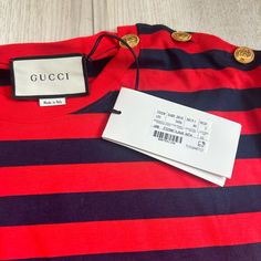 Women’s Size Xs Brand New Gucci Shirt, Gucci Top, Muscle Tees, Red Blue, Red And Blue, The 100, Womens Tops, Gucci, T Shirts For Women