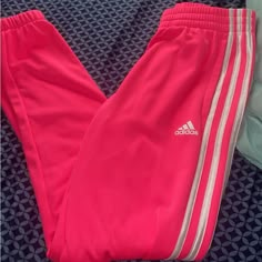 *Never Worn Only Tried On* No Stains Or Anything. Too Short For Me In The Legs They Are Very Soft On The Inside Has Pockets And A Drawstring. Adidas Bottoms, Adidas Pink, Comfy Pants, Pink Adidas, Too Short, Christmas Wishlist, Kids Bottoms, Christmas List, Hot Pink