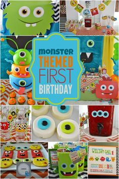 monsters themed first birthday party with lots of fun