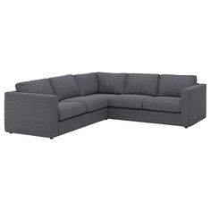 FINNALA Cover for sectional, 4-seat, Gunnared medium gray - IKEA Ikea Vimle, Cosy Sofa, Sofa L, Ikea Store, Cozy Sofa, Ikea Sofa, Ikea Family, French Doors Interior, Large Sofa