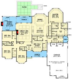 this is the first floor plan for these luxury home plans, which include two master suites and