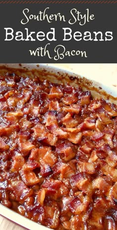 southern style baked beans with bacon