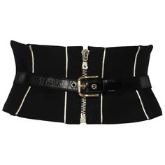 Corset Belts Are A Great Piece To Flaunt Your Waist With Your Ootd. This Corset Belt By Dolce & Gabbana Is Crafted From A Blend Of Fabrics That Features A Front Zipper And Gold Hardware Detailing, Finished With A Leather Buckled Belt And A Lace-Up Detail At The Rear. Dolce & Gabbana Tie-Up Detail Corset Belt In Black Condition: Excellent Color: Black Material: Polyester Size: 44 (One Size) Retail: $1500 Chic Black Corset Belt For Formal Occasions, Elegant Black Corset Belt For Party, Luxury Corset Belt, Black Luxury Corset Belt For Formal Occasions, Luxury Black Corset Belt For Formal Occasions, Luxury Fitted Corset Belt, Luxury Fitted Corset Belt For Formal Occasions, Cinto Corset, Corset Waist Belt