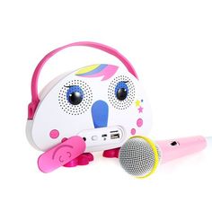 Karaoke Machine for Kids is Suitable for Children Over 3 Years Old. This is the Cool Gift for Kids!!! This bluetooth karaoke speaker can help young children learn music and develop hobbies, and can stimulate children's hearing development. And it's very popular with kids. It's time to shine! Connect this karaoke machine for kids to any Bluetooth device and get the party started. Wirelessly stream your favorite songs, and sing along using the included wired microphone. The lightweight and portabl Microphone Karaoke, Wired Microphone, Karaoke Speaker, Kids Singing, Karaoke Machine, Gifts For Children, Cool Gifts For Kids, Learn Music, Bluetooth Device