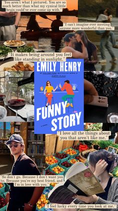 Funny Story by Emily Henry book aesthetic Great Big Beautiful Life Emily Henry, Book Lovers Fanart Emily Henry, The Wedding People Book Aesthetic, Emily Henry Funny Story Aesthetic, Miles Funny Story, Emily Henry Books Aesthetic, Funny Story By Emily Henry, Funny Story Emily Henry Fan Art, Book Lovers Emily Henry Fan Art