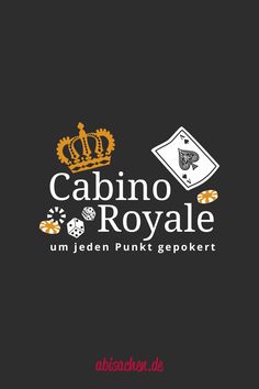 the casino royale logo on a black background