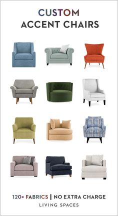 the front cover of a book with different types of chairs and couches on it