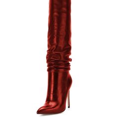 Elevate Your Fashion Game With These Stunning Knee-High Boots From Fsj. The Bold Red Color Adds A Pop Of Color To Any Outfit, While The Stiletto Heel Elongates Your Legs For A Flattering Look. These Boots Are Made With Stretchy Material, Allowing For A Comfortable Fit That Conforms To Your Legs. Perfect For Any Occasion, These Versatile Boots Can Be Dressed Up Or Down. Elegant Red Leather Knee-high Boots, Red High Heel Winter Boots, Elegant Fitted Red Knee-high Boots, Chic Red Leather Knee-high Boots, Red Knee-high Heeled Boots For Formal Occasions, Elegant Red Knee-high Boots With Pointed Toe, Elegant Red Knee-high Boots, Red Pointed Toe Knee-high Boots For Formal Occasions, Fall Heeled Boots With Red Sole And Pointed Toe