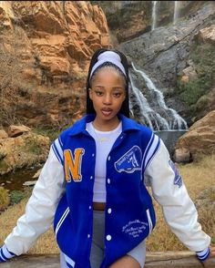 Crystal Zinzile, Letterman Jacket Outfit, School Outfit Ideas, Fasion Outfits, Black Femininity, I Get It