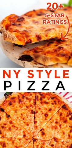 new york style thin crust pizza on a plate