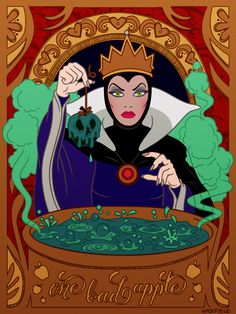 the evil queen from disney's maleficents is depicted in this poster