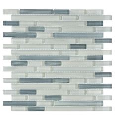 a white and gray glass tile wall