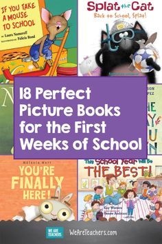 18 Perfect Back-to-School Books to Share in the Beginning of the Year Prek Books, Read Alouds Kindergarten, School Poems, Kindergarten First Week, 1st Grade Books, Library Decorations, Preschool First Day, Class Books, Storytime Ideas