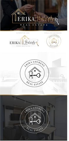 the logo for an upscale real estate is shown in this graphic style, and it appears to