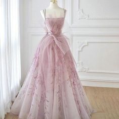 Gaun Tulle, Prom Dress Pink, Pink Evening Dress, A Line Evening Dress, Prom Dress Inspiration, فستان سهرة, Fairytale Dress, Pink Prom Dresses, Pink Tulle