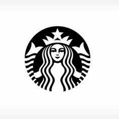 a pink background with a black and white starbucks logo in the center on top of it