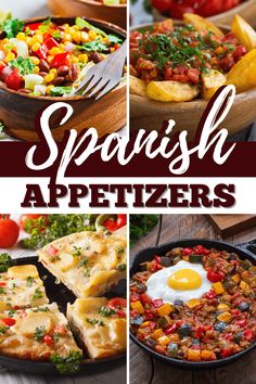 spanish appetizers collage with text overlay